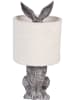 Clayre&Eef Lampa stołowa w kolorze brązowo-białym - wys. 43 x Ø 2 cm