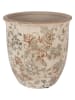Clayre&Eef Blumentopf in Beige - (H)17 x Ø 17 cm