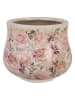 Clayre&Eef Bloempot crème/lichtroze - (H)17 x Ø 21 cm