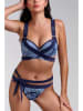 Marlies Dekkers Bikini-Hose in Dunkelblau/ Hellblau