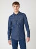 Wrangler Spijkerblouse - regular fit - donkerblauw