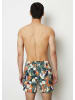 Marc O´Polo Badeshorts in Oliv/ Orange/ Creme