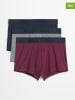 Marc O´Polo 3er-Set: Boxershorts in Bordeaux/ Grau/ Dunkelblau