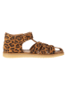 POM POM Leren enkelsandalen bruin