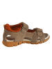 lamino Leren sandalen lichtbruin