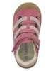 lamino Leren enkelsandalen roze