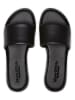 Marc O'Polo Shoes Leder-Pantoletten in Schwarz