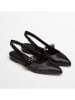 Marc O'Polo Shoes Leder-Slingballerinas in Schwarz