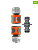 Gardena 3tlg. Kupplungs-Set in Schwarz/ Orange - 13 mm (1/2")