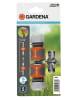 Gardena 3tlg. Kupplungs-Set in Schwarz/ Orange - 13 mm (1/2")