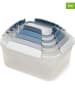 JosephJoseph 5er-Set: Frischhaltedosen "Nest" in Hellblau/ Grau