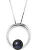 Pearline Zilveren ketting met zoetwaterkweekparel tahiti - (L)42 cm
