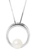 Pearline Silber-Halskette mit Süßwasserzuchtperle in Weiß - (L)42 cm