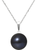 Pearline Silber-Halskette "Solo" mit Süßwasserzuchtperle in Tahiti - (L)42 cm