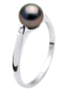 Pearline Silber-Ring mit Perle und Diamanten