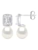 Pearline Zilveren oorstekers met zoetwaterkweekparels