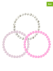 Pearline 3-delige set: armbanden met edelstenen