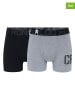 CR7 Bokserki (2 pary) w kolorze czarno-szarym