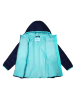 Peek U All-season doorgestikte jas "Prim" turquoise/donkerblauw