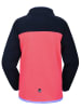 Peek U Fleece vest "Wave" koraalrood/donkerblauw/paars