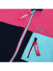 Peek U Fleecejacke "Wave" in Pink/ Dunkelblau/ Türkis