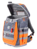 McNeill 5tlg. Schulranzen-Set "Ergo Complete DIN FIRE" in Grau/ Orange