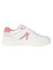 Lacoste Leder-Sneakers in Weiß/ Rosa