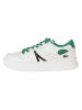 Lacoste Skórzane sneakersy w kolorze biało-zielonym