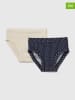 Benetton 2er-Set: Slips in Dunkelblau/ Creme
