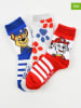 Disney Paw Patrol Skarpety (3 pary) "Psi Patrol" w kolorze niebiesko-czerwono-białym