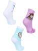 FROZEN 3-delige set: sokken "Frozen" wit/paars/lichtblauw