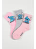 Lilo & Stitch 3er-Set: Socken "Lilo & Stitch" in Rosa/ Grau