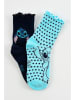 Lilo & Stitch Skarpety (2 pary) "Lilo & Stitch" w kolorze turkusowo-granatowym