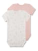 Sanetta 2-delige set: rompers lichtroze/wit