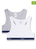 Sanetta 2-delige set: bustiers wit/grijs