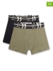 Sanetta 2-delige set: boxershorts zwart/kaki