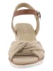 Tom Tailor Sandały w kolorze beżowym na koturnie