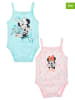 Disney Minnie Mouse 2er-Set: Bodys "Minnie" in Hellblau/ Rosa