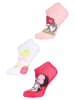 Disney Minnie Mouse 3er-Set: Socken "Minnie" in Weiß/ Rosa