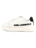 Karl Lagerfeld Kids Leren sneakers wit/zwart