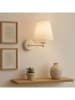 Opviq Wandleuchte in Creme/ Hellgrau - (H)15 x Ø 13 cm
