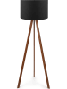 Evila Staande lamp "Ayd" zwart/bruin - (H)140 cm