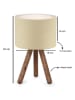 Opviq Tafellamp beige/naturel - (H)32 cm