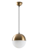 Opviq Hanglamp "Bastos" goudkleurig/wit - Ø 20 cm
