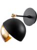 Opviq Wandlamp "Berceste" zwart/goudkleurig - (B)20 x (H)25 cm