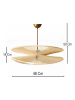 Opviq Hängeleuchte in Creme/ Gold - (H)50 x Ø 48 cm