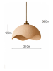 Opviq Hanglamp lichtroze/goudkleurig - (B)30 x (H)58 cm