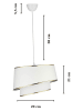 Opviq Hanglamp wit/zilverkleurig - (H)54,5 x Ø 29 cm