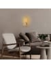 Opviq Wandlamp "Leaf" goudkleurig - (B)20 x (H)30 cm