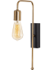 Opviq Wandlamp "Mum" zwart/goudkleurig - (B)22 x (H)42 cm